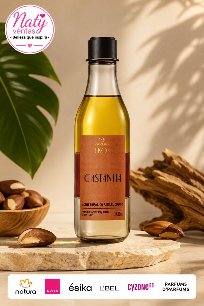 Imagen 1 de Aceite Trifásico Corporal Natura Ekos Castaña 200 ml