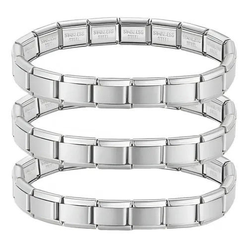 Imagen 1 de BRAZALETE ITALIANO PLATEADO TALLA 2XL