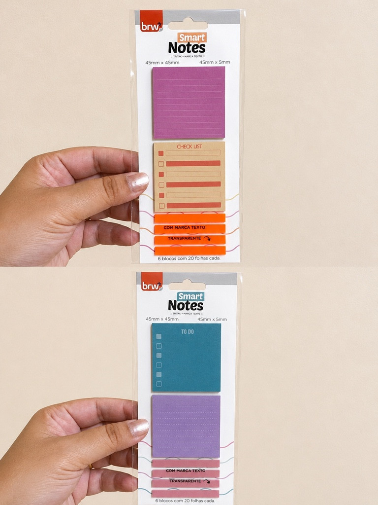 Imagem 1 de Smart Notes BRW com fita Marca-Texto Transparente
