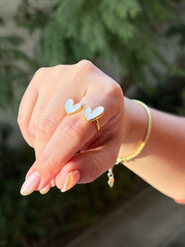 Imagen 1 de Anillo Corazón Blanco