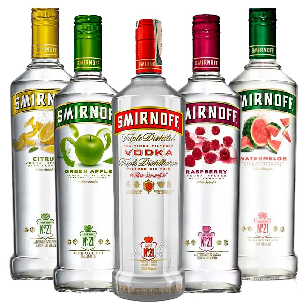 Imagen 1 de CAJA - Vodka MANZANA VERDE Smirnoff 700 ml (6u)