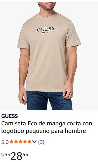 Imagen 1 de Camiseta Guess Eco Manga Corta para Hombre