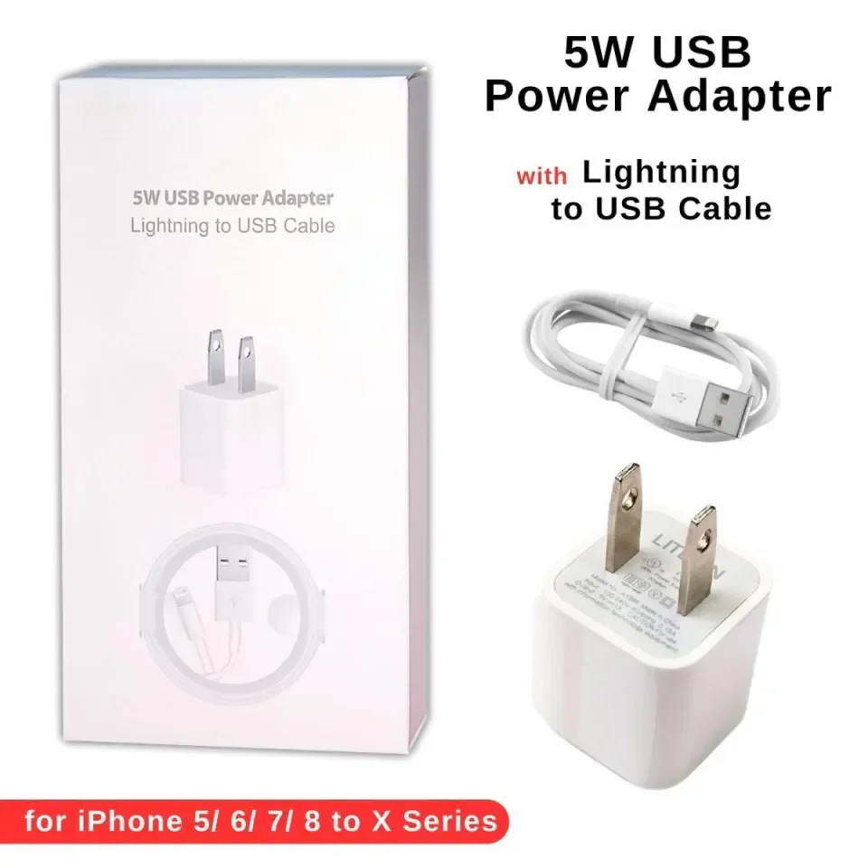 Imagen 1 de 5W USB POWER ADAPTER LIGHTNING TO USB CABLE