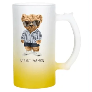 Imagen 1 de Jarra cervecera glaseada amarillo limon