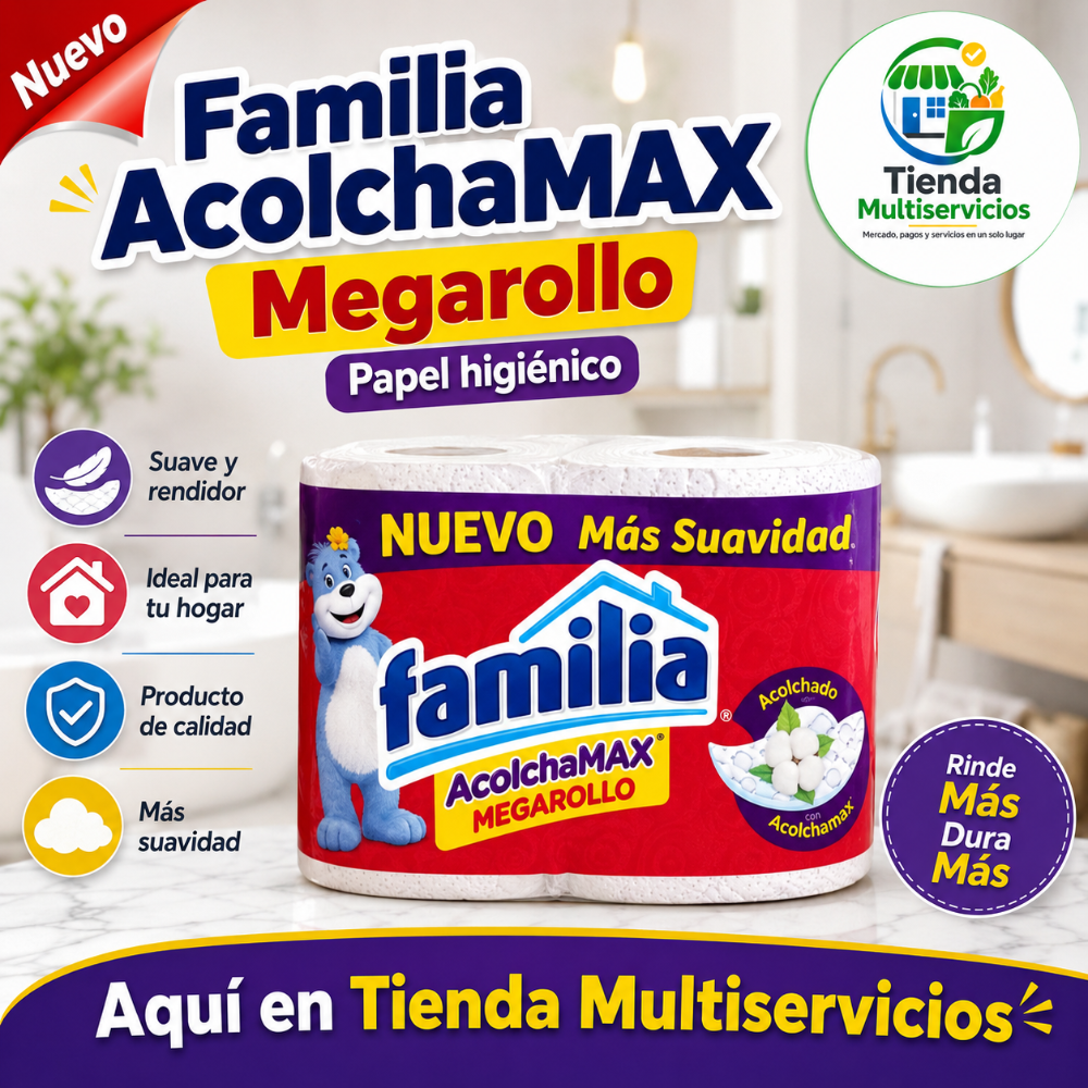 Imagen 1 de  PAPEL HIGIENICO FAMILIA ALCOLCHAMAX 3 HOJAS