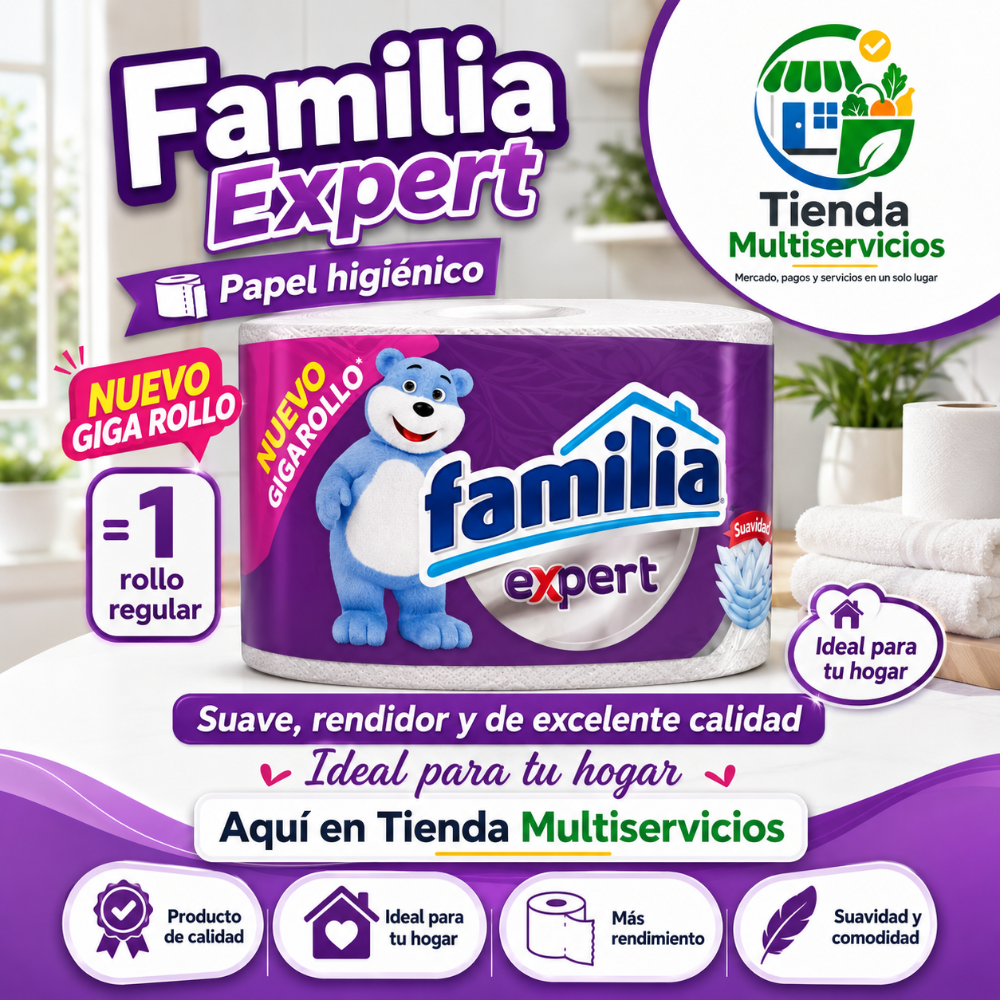 Imagen 1 de  PAPEL HIGIENICO FAMILIA EXPERT 4 HOJAS