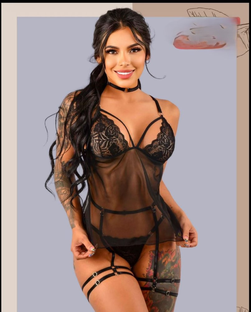 Imagen 1 de BABY DOLL ARNES COLORES NEGRO Y ROJO-TALLA UNICA