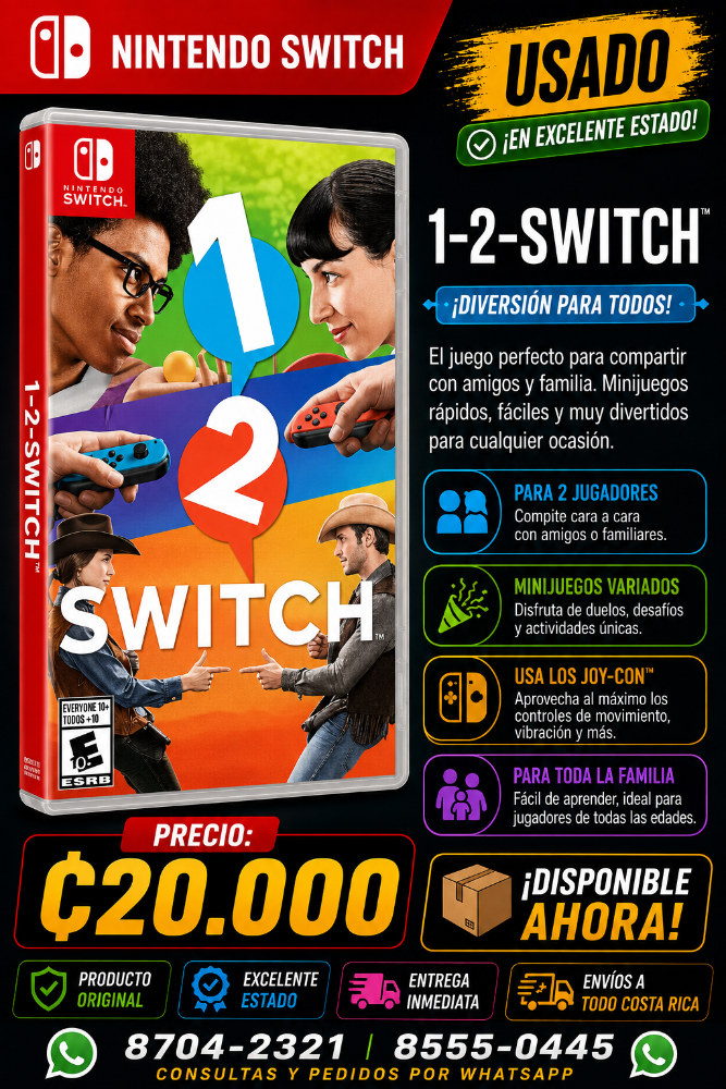 Imagen 1 de 1-2-Switch Nintendo Switch Usado