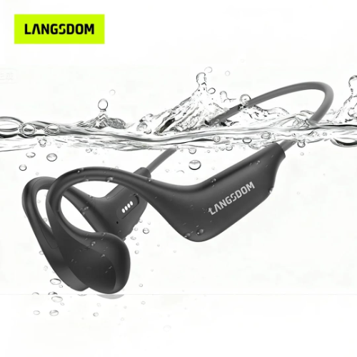 Imagen 1 de Audífono LANGSDOM BE20 de conducción ósea IPX8, natación, gris con verde