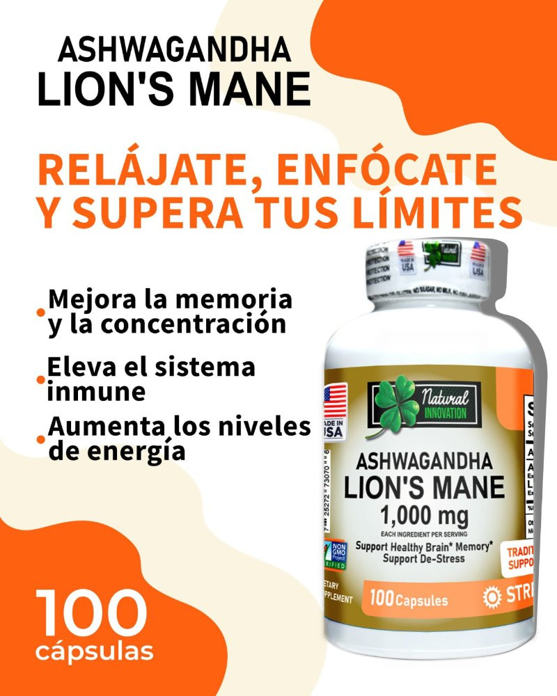 Imagen 1 de ASHWAGANDHA CON MELENA DE LEÓN