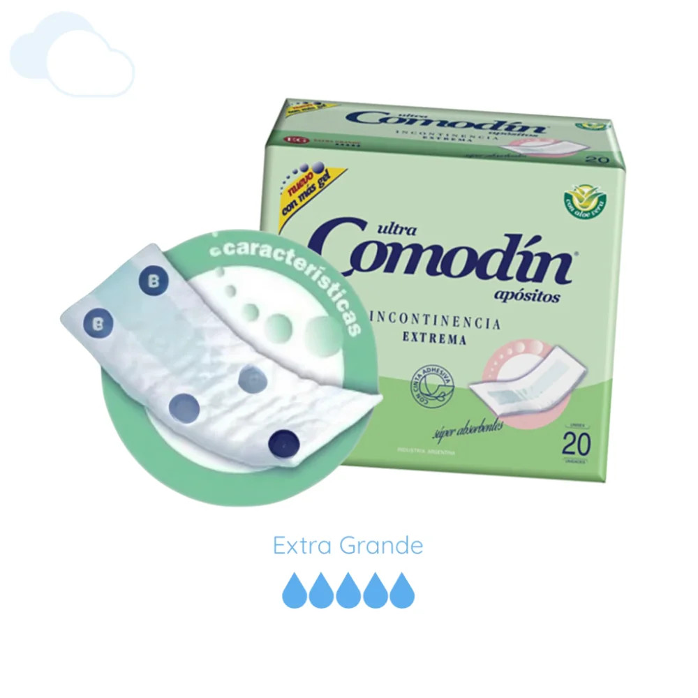 Imagen 1 de APOSITO INCONTINENCIA EXTREMA COMODIN X20