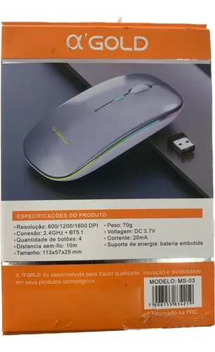 Imagem 1 de Mouse RGB sem fio
