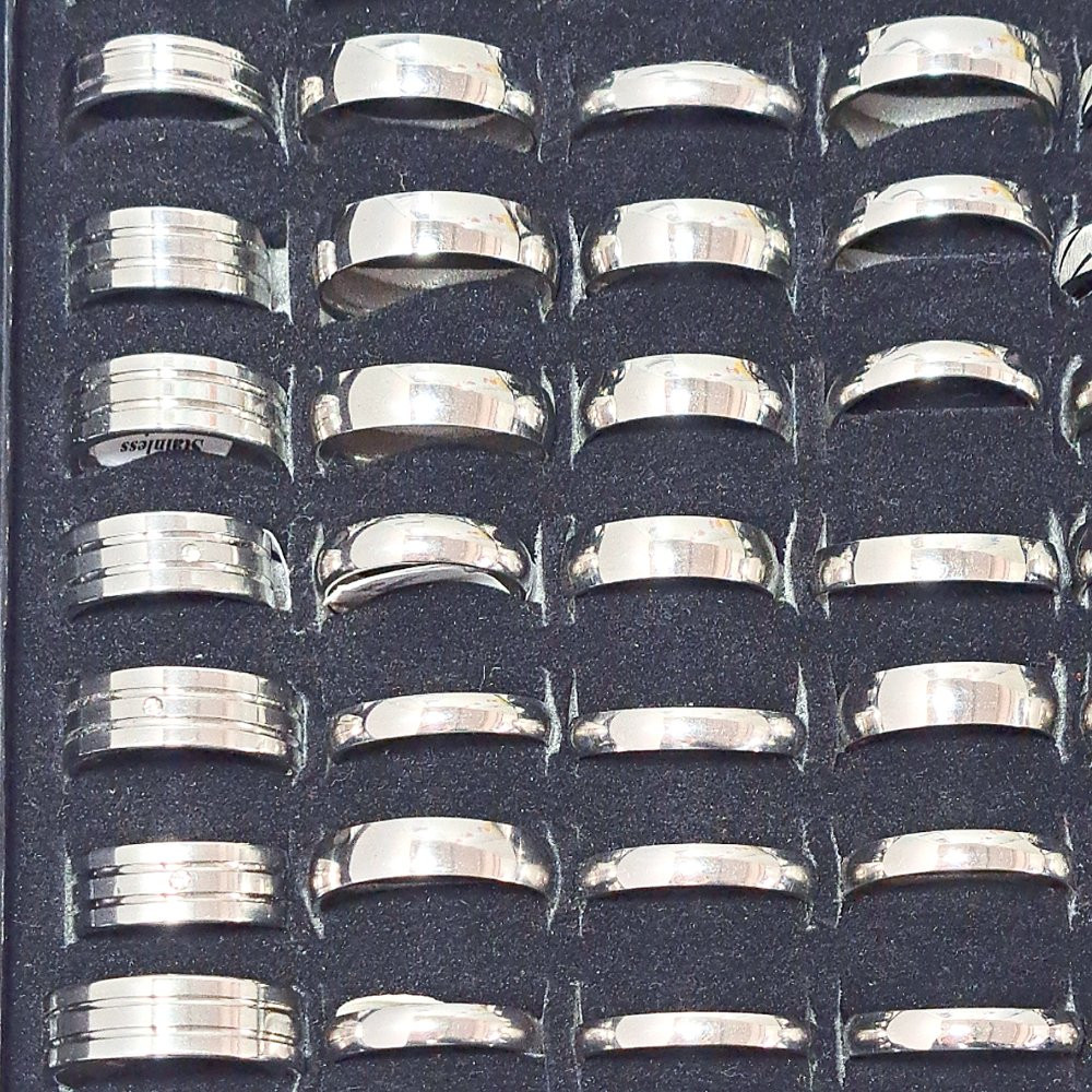 Imagen 1 de Anillo surtido acero plateado