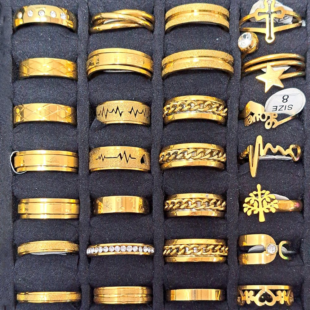Imagen 1 de Anillo surtido acero dorado