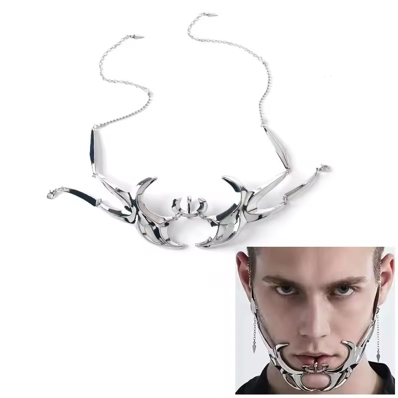 Imagen 1 de ACCESORIO FACIAL CYBERPUNK QUIJADA PLATEADO