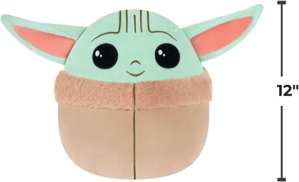 Imagen 1 de  Squishmallows Peluche Grogu original de 12 pulgadas de Star Wars 