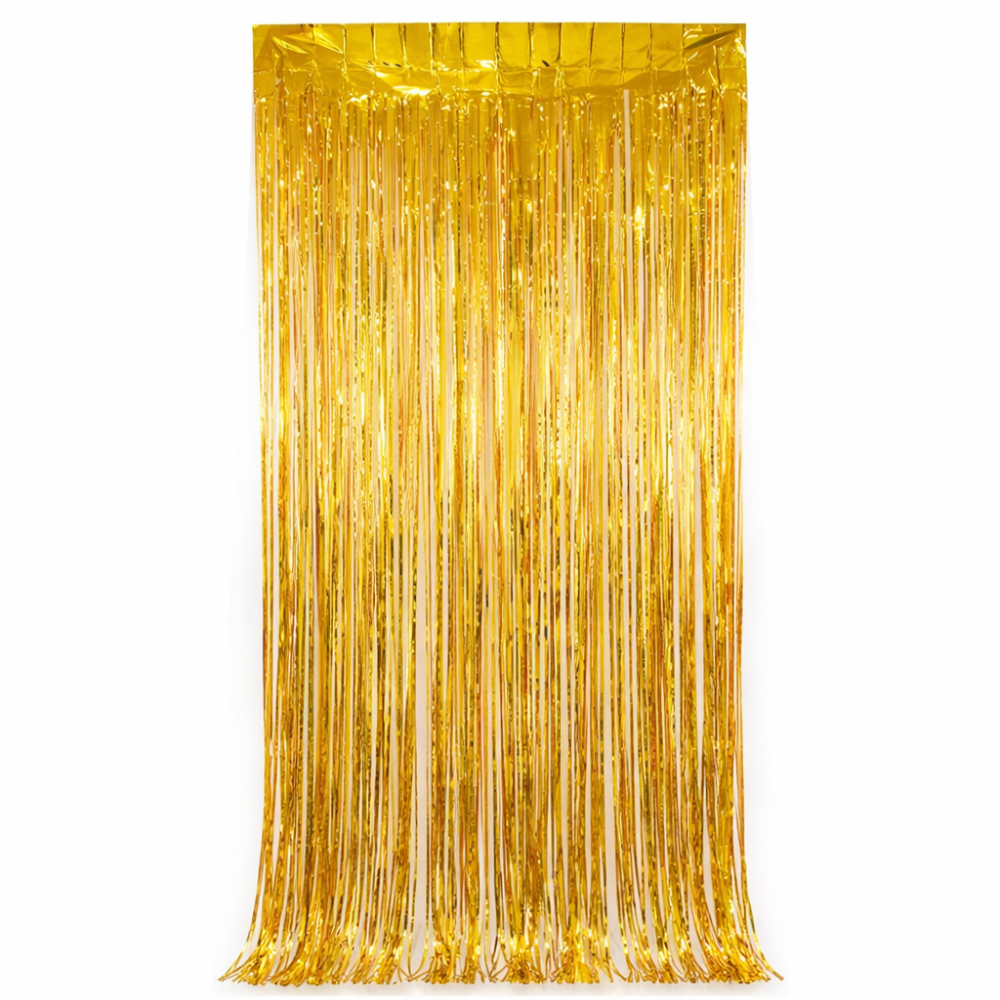 Imagen 1 de Cortina de Lluvia Metálica Dorada