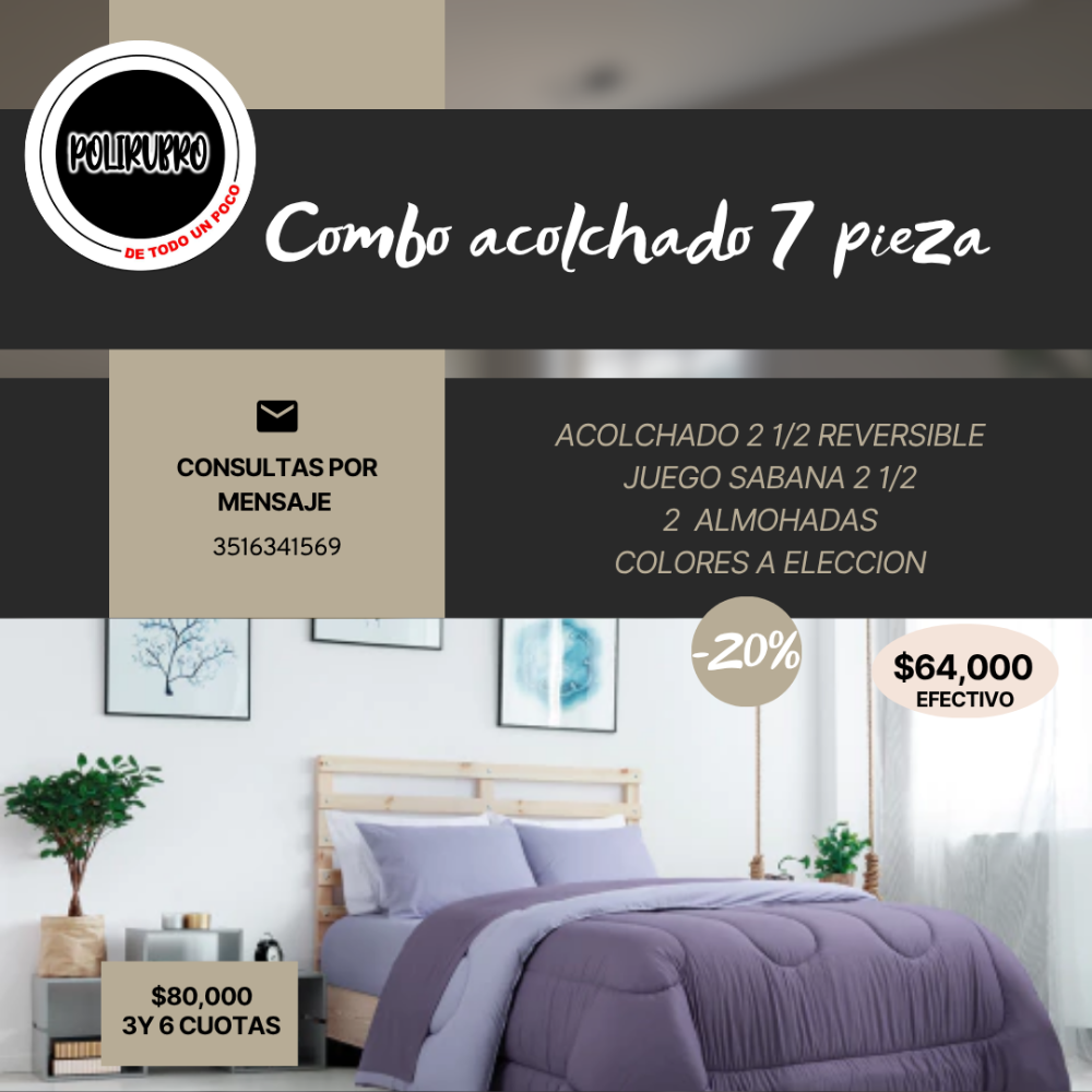 Imagen 1 de acolchado 7 piezas 2 1/2