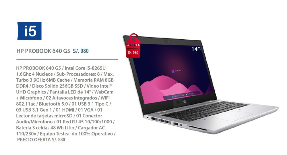 Imagen 1 de HP PROBOOK 640 G5  