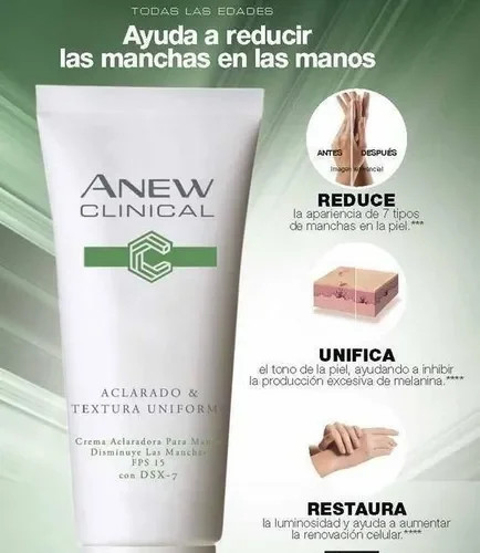 Imagen 1 de AVON ANEW CREMA PARA MANOS ACLARADO Y TEXTURA UNIFORME 76G