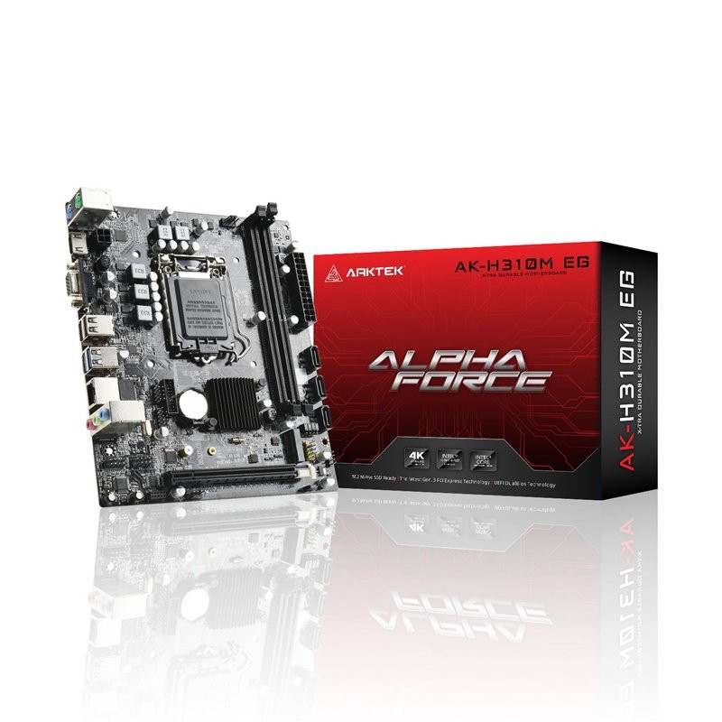 Imagen 1 de ARKTEK H310M EG MATX SOCKET LGA1151/ DDR4-3200/ 3xSATA/ M.2 NVMe/ 2xUSB+2xUSB 3.0/ PCIe/ HD AUDIO