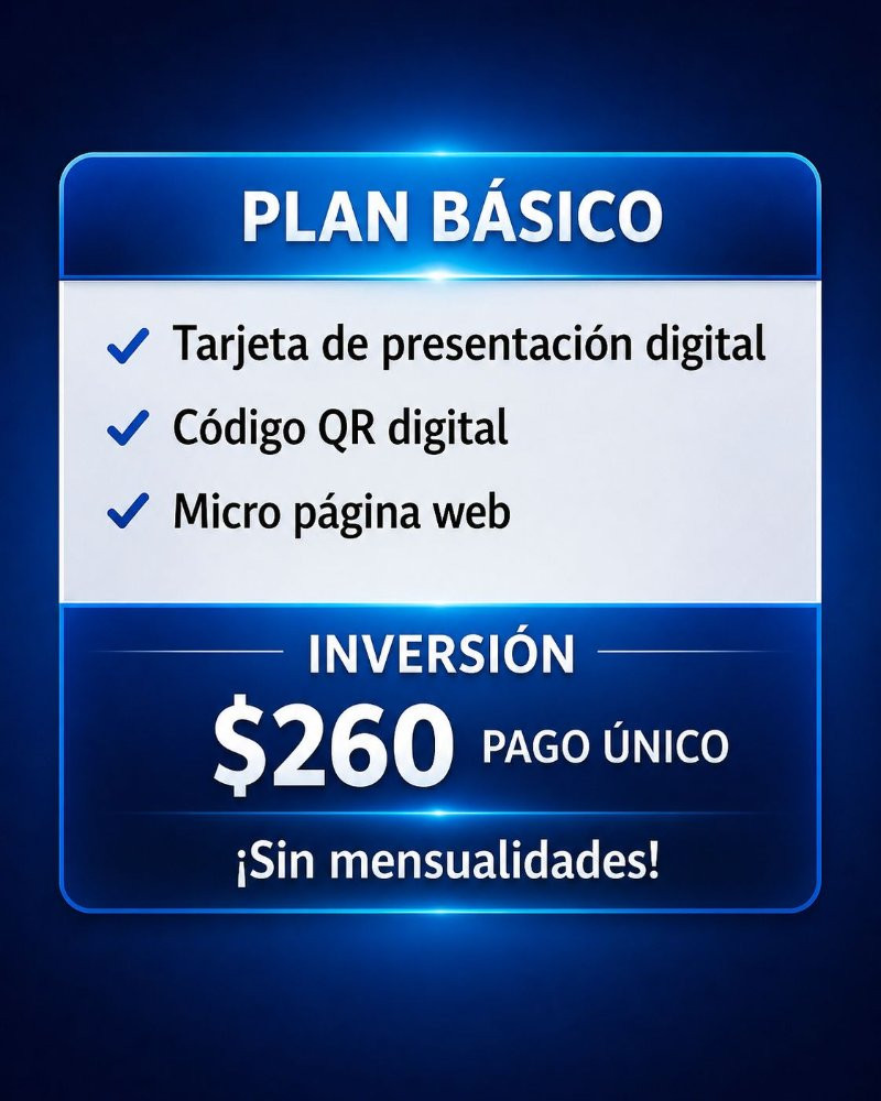 Imagen 1 de Plan básico de tarjeta de presentación digital