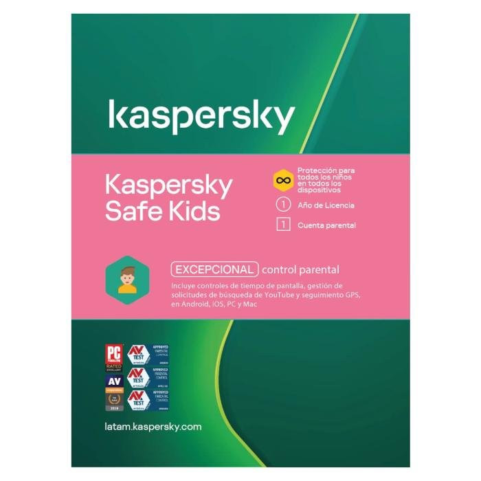 Imagen 1 de Antivirus Kaspersky Safe Kids Base 1 Dispositivo, 1 Año - Licencia Digital