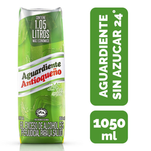 Imagen 1 de AGUARDIENTE VERDE X 1050 ML TETRAPACK