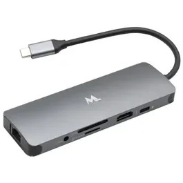 Imagen 1 de  Hub USB Type-C 9 en 1 Mtek DS-91TC HDMI/RJ45/USB 3.0