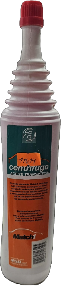 Imagen 1 de ACEITE 2T - CENTRIFUGO PARA MOTOR 2T - MATCH1 - 450ML (LUBRICANTE)