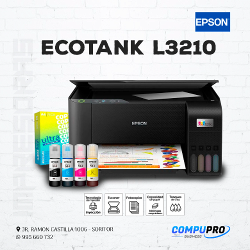 Imagen 1 de IMPRESORA EPSON L3210 / COPIA / IMPRIME / ESCANEA