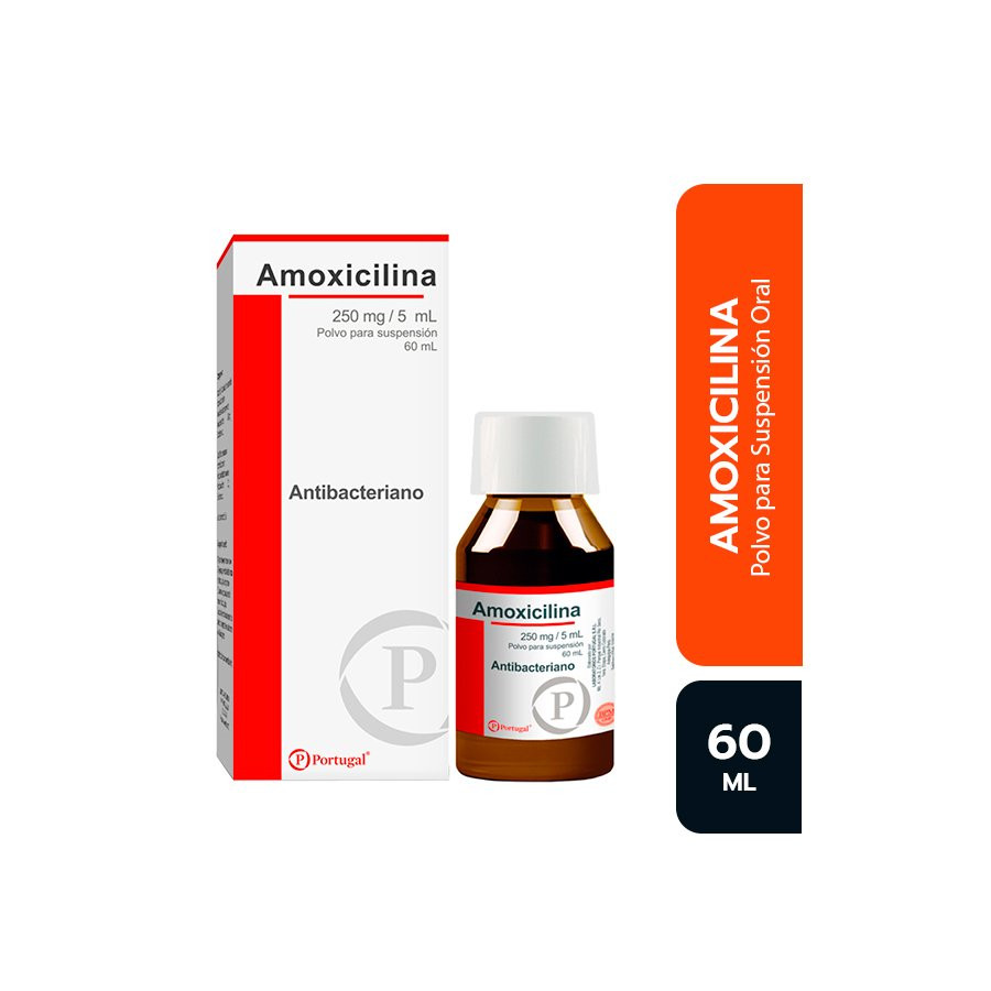 Imagen 1 de AMOXICILINA 250mg/5mL POLVO SUSPENSION ORAL X 60mL