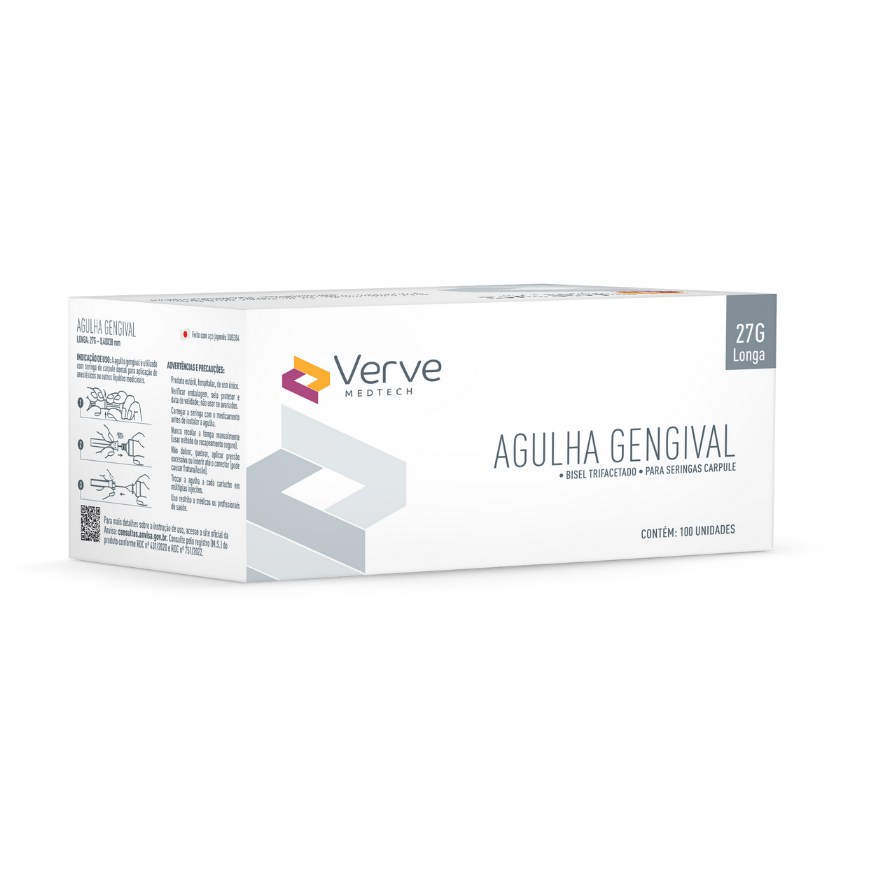 Imagem 1 de Agulha Gengival 27G 38mm – Verve