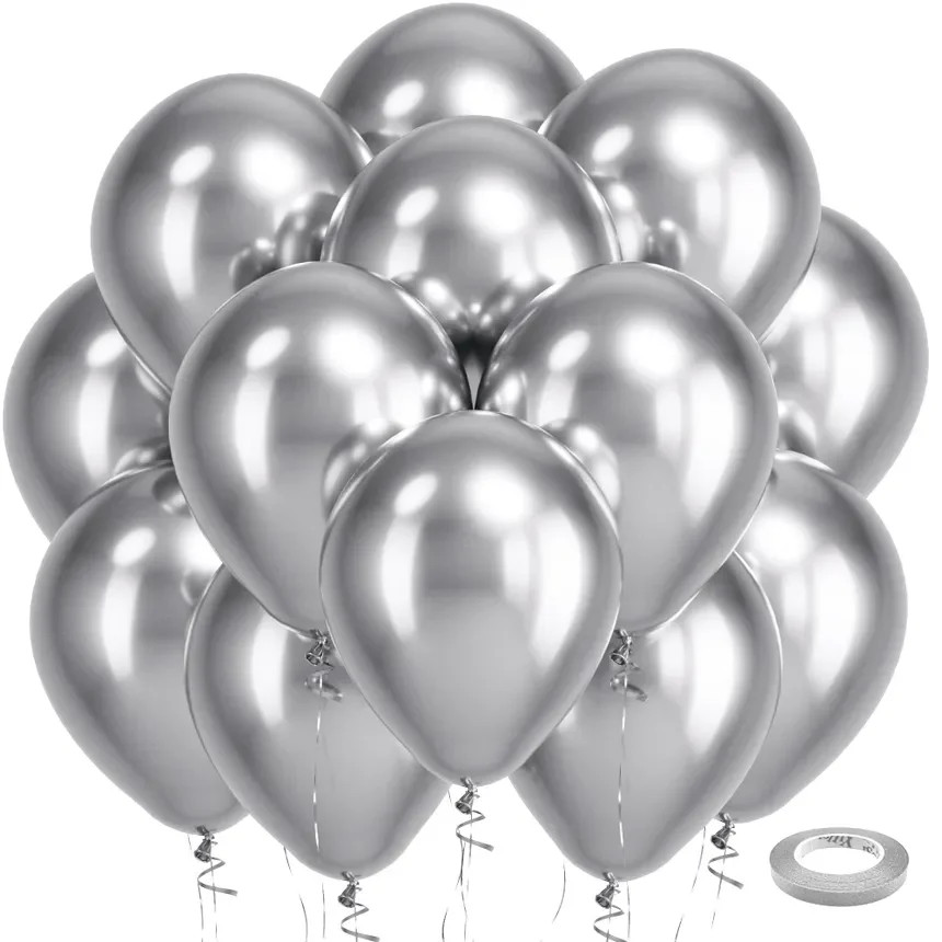 Imagen 1 de Globo cromado plateado