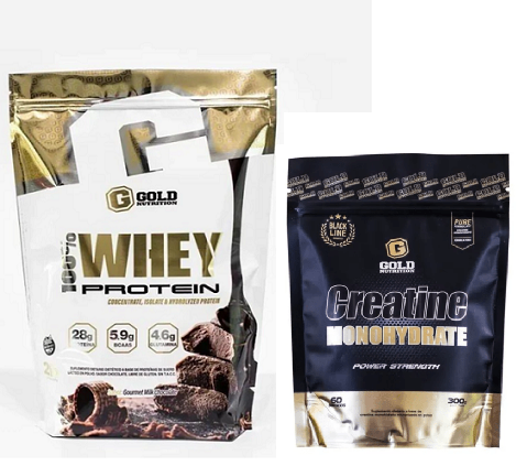 Imagen 1 de COMBO GOLD NUTRITION WHEY 2LB DOYPACK + CREATINA 300GR DOYPACK