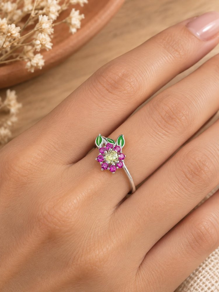 Imagen 1 de Anillo Flora - Jardín de circonias