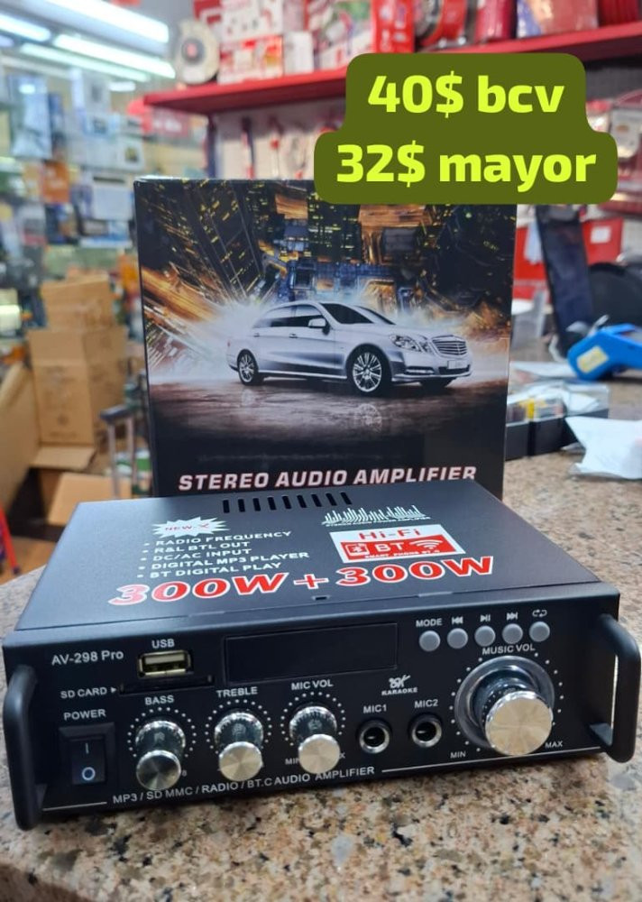 Imagen 1 de Amplificador de Sonido 300W + 300W Av 298 Pro
