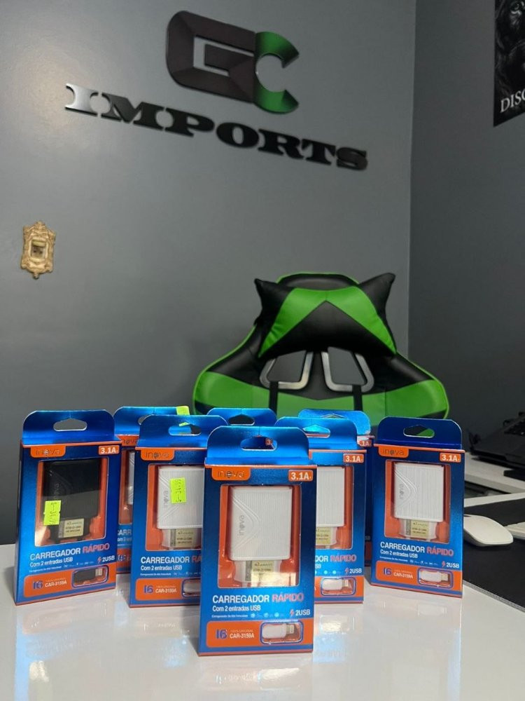 Imagem 1 de Carregador Rápido Inova 3.1A – 2 Portas USB (Modelo CAR-3159A)