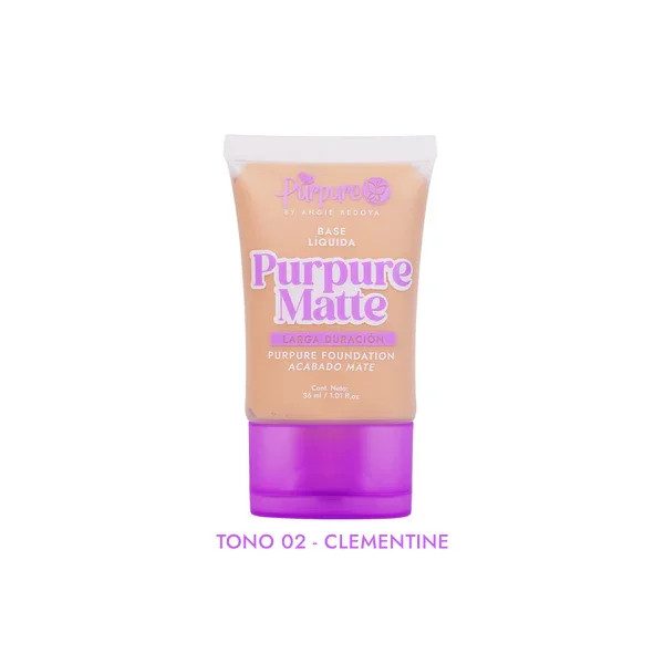 Imagen 1 de Base Liquida Mate Tono 02 Clementine - Purpure 