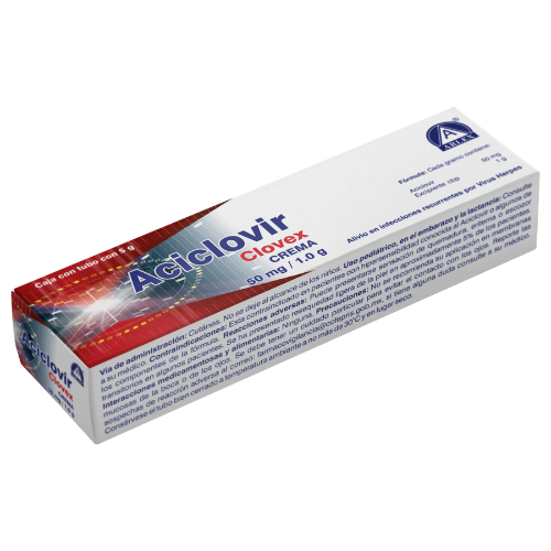 Imagen 1 de ACICLOVIR 50MG/1G (CLOVEX) 5G CMA