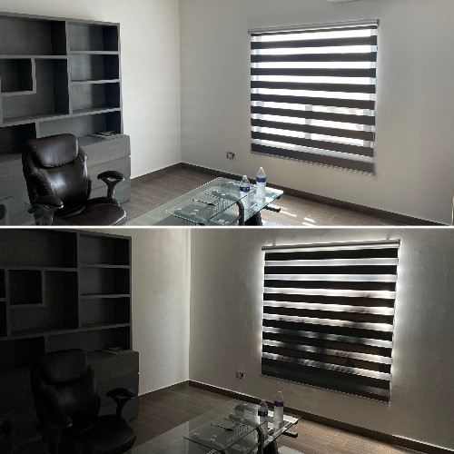 Imagen 1 de Ejemplo: Tela Sheer Elegance Black Out - Gris Obscuro