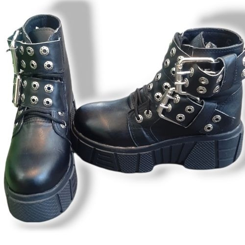 Imagen 1 de Bota de 2 Hebillas en Piel Negra