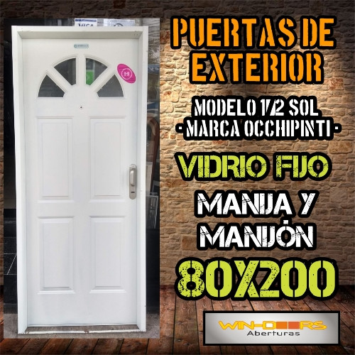 Imagen 1 de Puerta Doble Inyectada 1/2 Sol OCCHIPINTI - 80x200