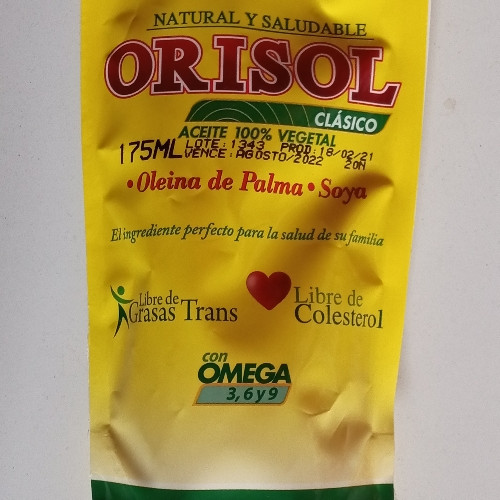 Imagen 1 de Aceite Orisol (Bolsa 175 ML )
