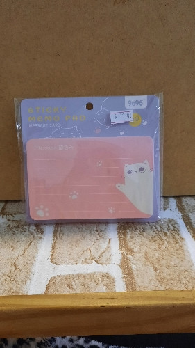 Imagem 1 de Bloco de Anotações Retangular Adesivo de Gatinho - 60 Folhas