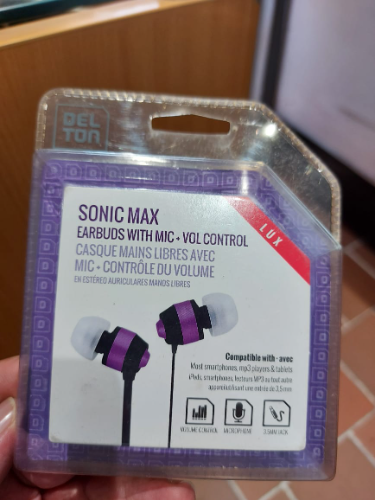 Imagen 1 de AUDIFONO HAND FREE SONIC MAX MORADO DELTON
