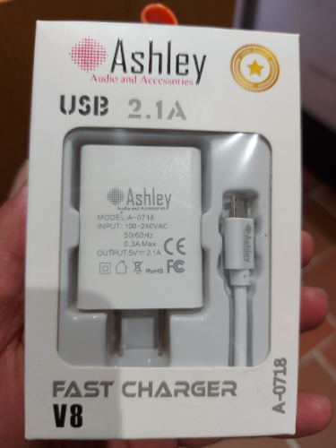 Imagen 1 de CARGADOR ASHLEY FAST CHARGER A-0718 / 2 PZS EN SU CAJA 2.0 AMP