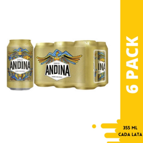 Imagen 1 de Cerveza Andina Pack x 6 Latas 355