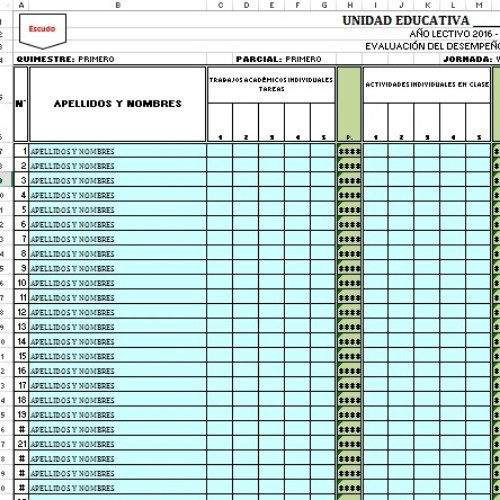 Imagen 1 de Calificaciones y registro de asistencia  en excel 