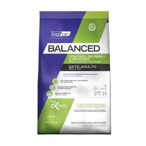 Imagen 1 de Balanced control de peso/castrado x 7,5 Kg